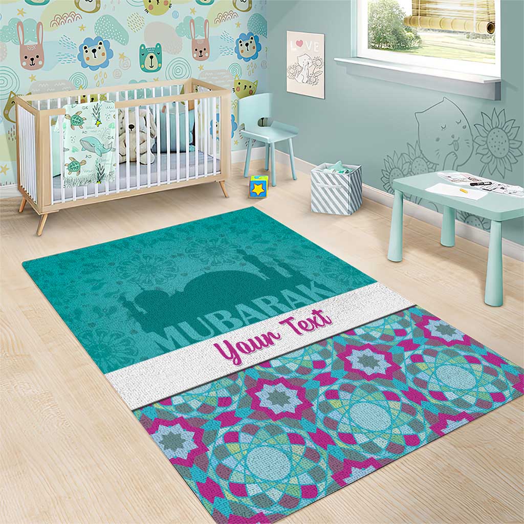 Personalised Eid al-Fitr Area Rug Eid Mubarak