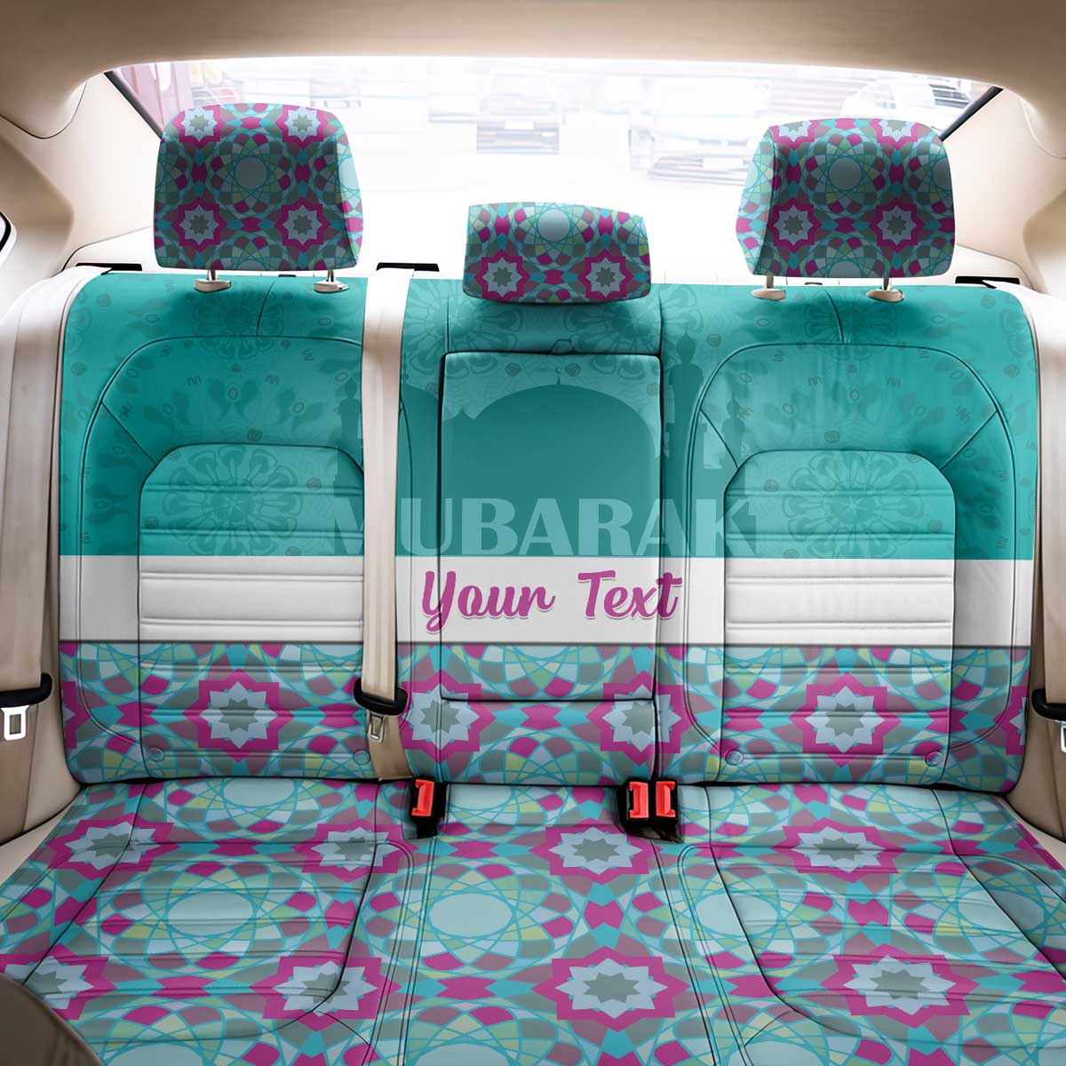 Personalised Eid al-Fitr Back Car Seat Cover Eid Mubarak