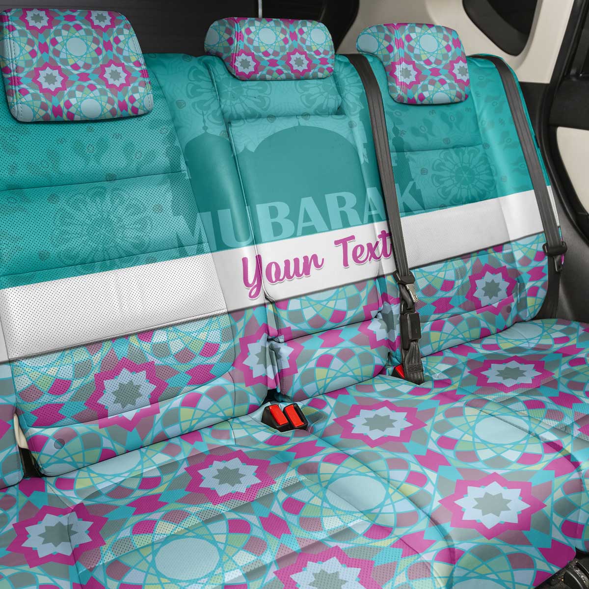 Personalised Eid al-Fitr Back Car Seat Cover Eid Mubarak