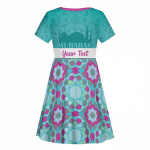 Personalised Eid al-Fitr Kid Short Sleeve Dress Eid Mubarak