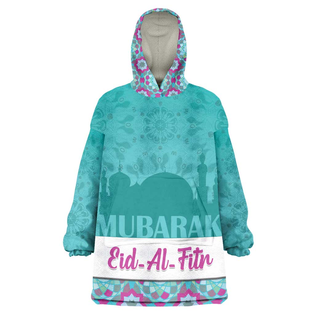 Personalised Eid al-Fitr Kid Wearable Blanket Hoodie Eid Mubarak