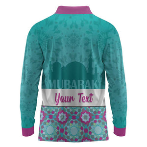 Personalised Eid al-Fitr Long Sleeve Polo Shirt Eid Mubarak