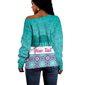 Personalised Eid al-Fitr Off Shoulder Sweater Eid Mubarak