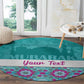 Personalised Eid al-Fitr Round Carpet Eid Mubarak