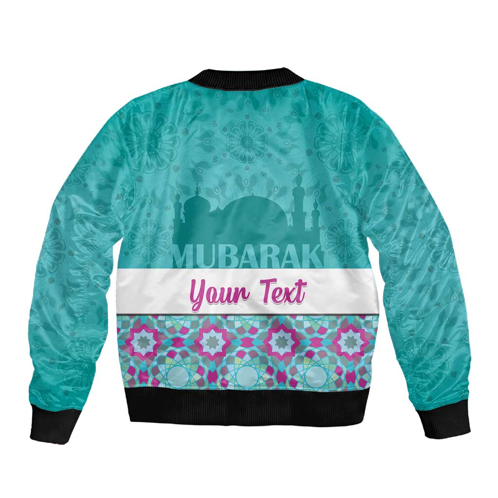 Personalised Eid al-Fitr Sleeve Zip Bomber Jacket Eid Mubarak