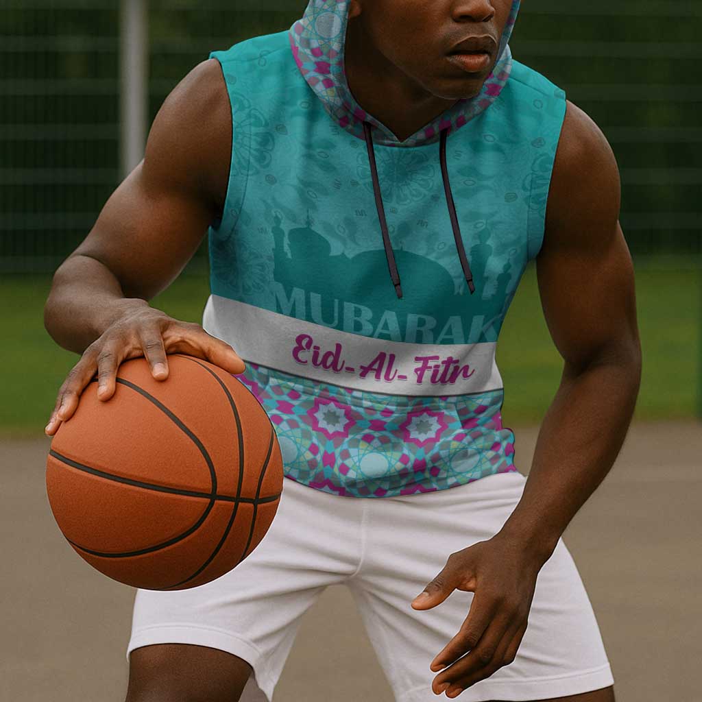 Personalised Eid al-Fitr Sleeveless Hoodie Eid Mubarak - African Pride