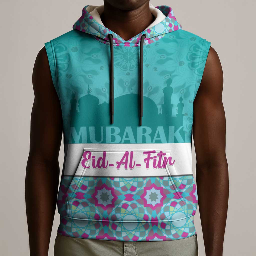 Personalised Eid al-Fitr Sleeveless Hoodie Eid Mubarak - African Pride