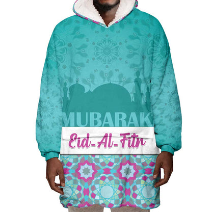 Personalised Eid al-Fitr Wearable Blanket Hoodie Eid Mubarak