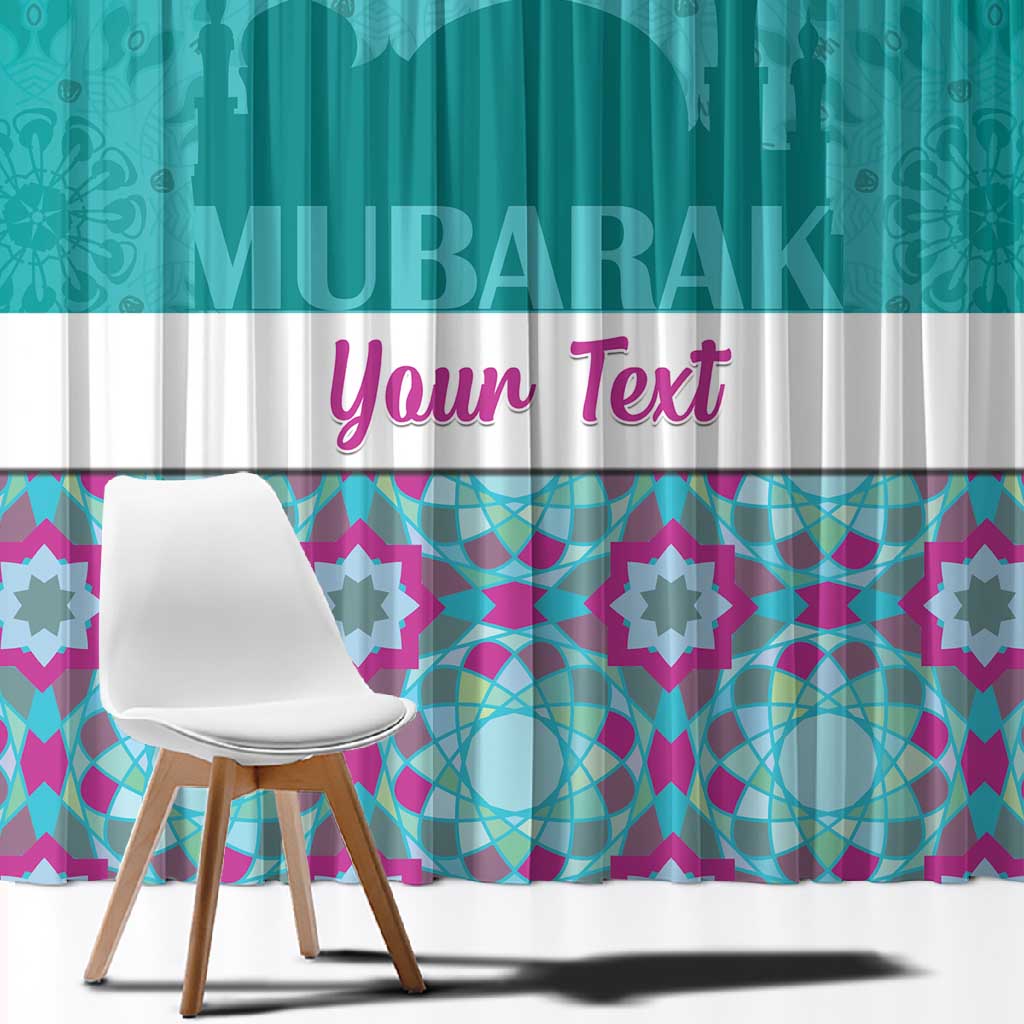Personalised Eid al-Fitr Window Curtain Eid Mubarak