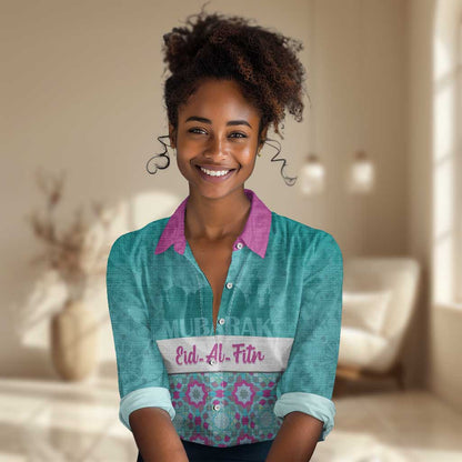 Personalised Eid al-Fitr Women Casual Shirt Eid Mubarak