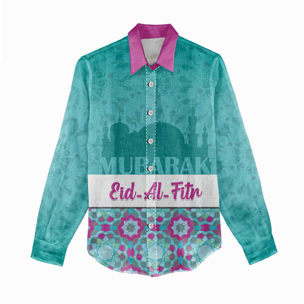 Personalised Eid al-Fitr Women Casual Shirt Eid Mubarak