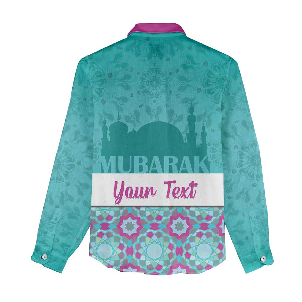 Personalised Eid al-Fitr Women Casual Shirt Eid Mubarak