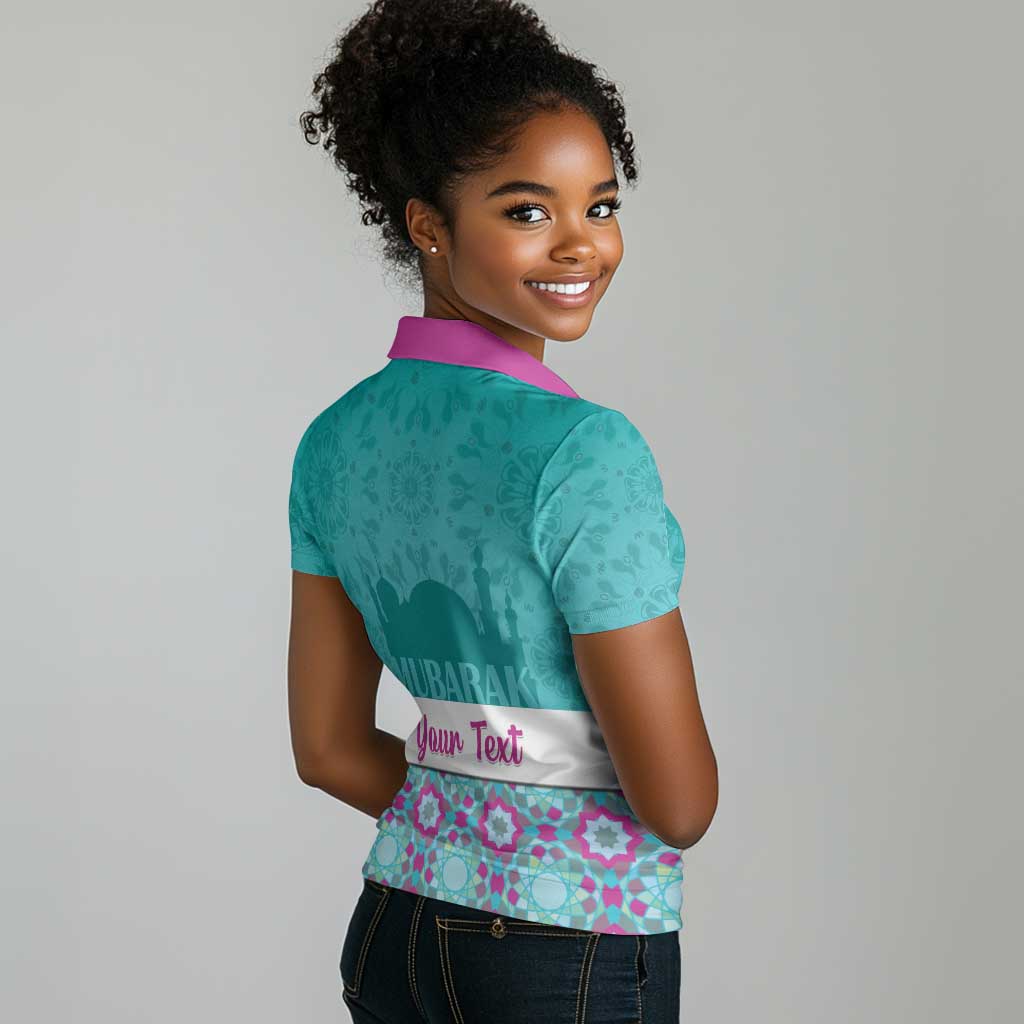 Personalised Eid al-Fitr Women Polo Shirt Eid Mubarak