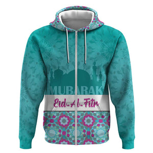 Personalised Eid al-Fitr Zip Hoodie Eid Mubarak