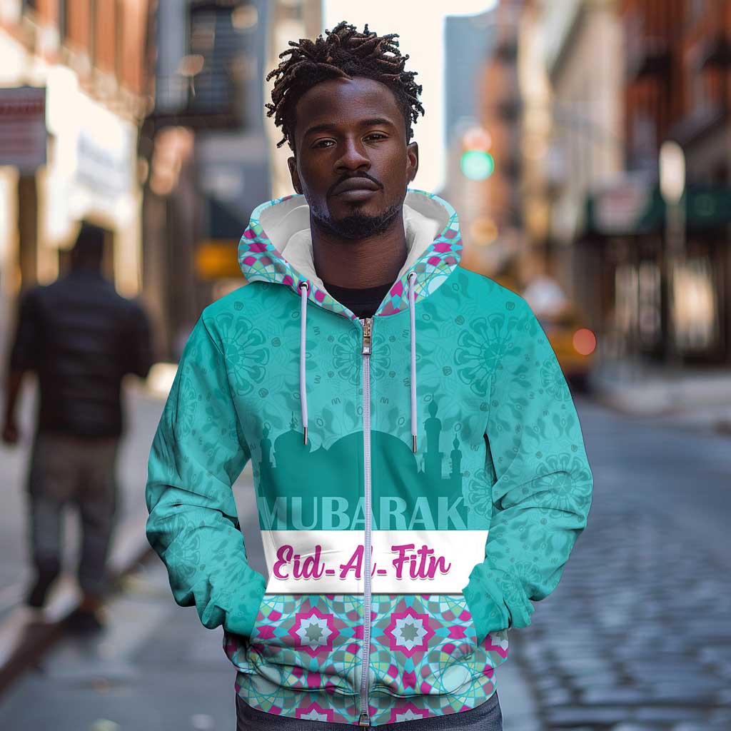 Personalised Eid al-Fitr Zip Hoodie Eid Mubarak