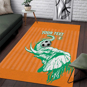 Custom Cote dIvoire Football Area Rug Les Elephants
