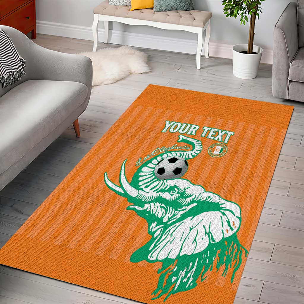Custom Cote dIvoire Football Area Rug Les Elephants