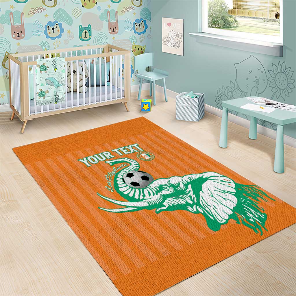 Custom Cote dIvoire Football Area Rug Les Elephants