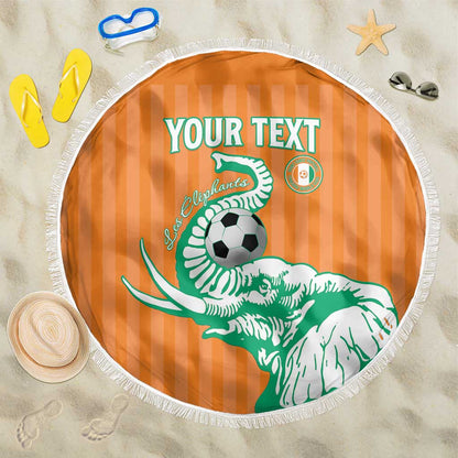 Custom Cote dIvoire Football Beach Blanket Les Elephants