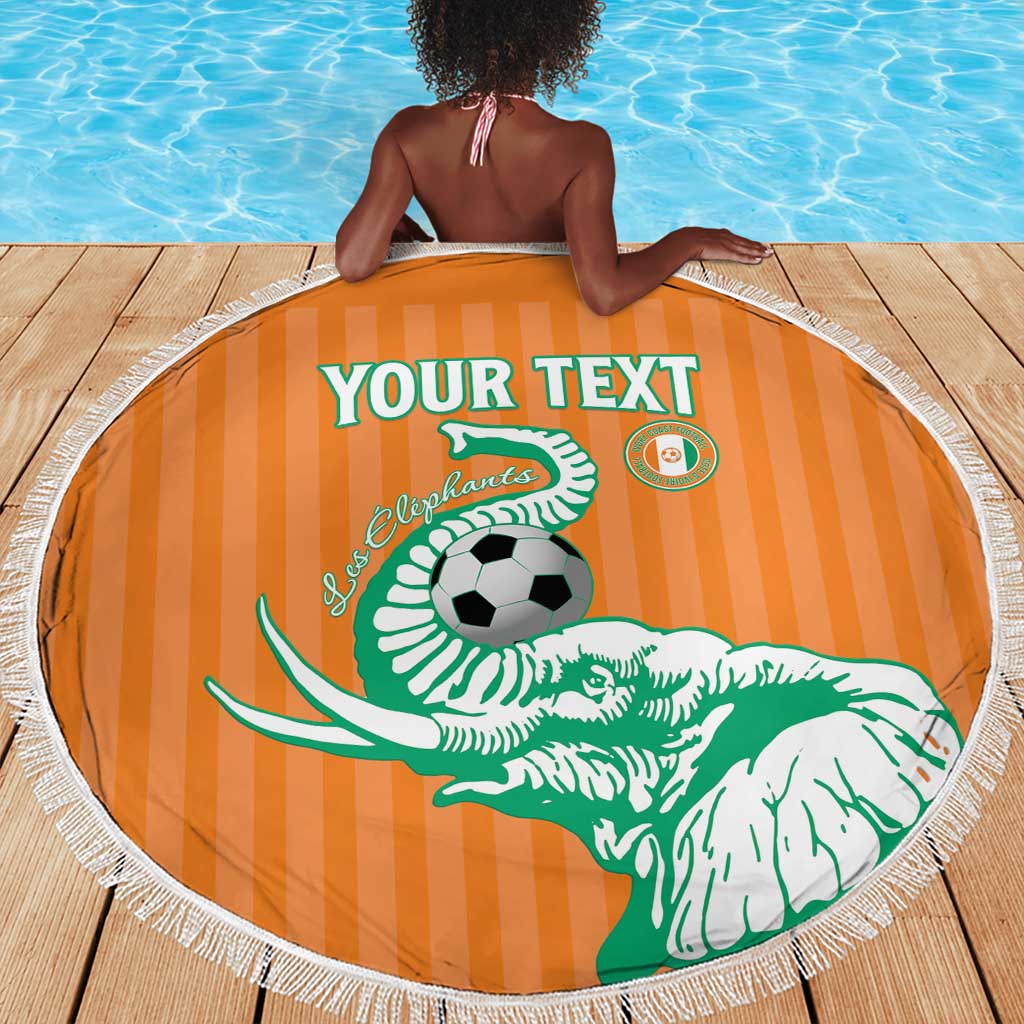 Custom Cote dIvoire Football Beach Blanket Les Elephants