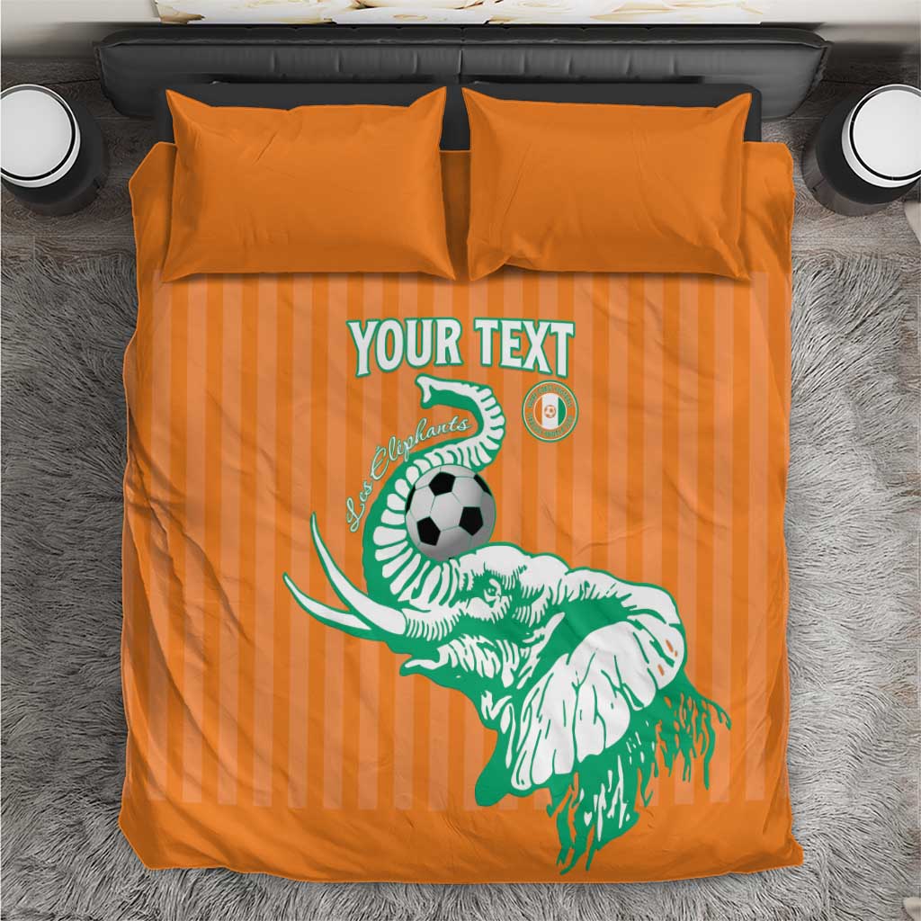 Custom Cote dIvoire Football Bedding Set Les Elephants