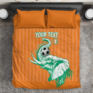 Custom Cote dIvoire Football Bedding Set Les Elephants