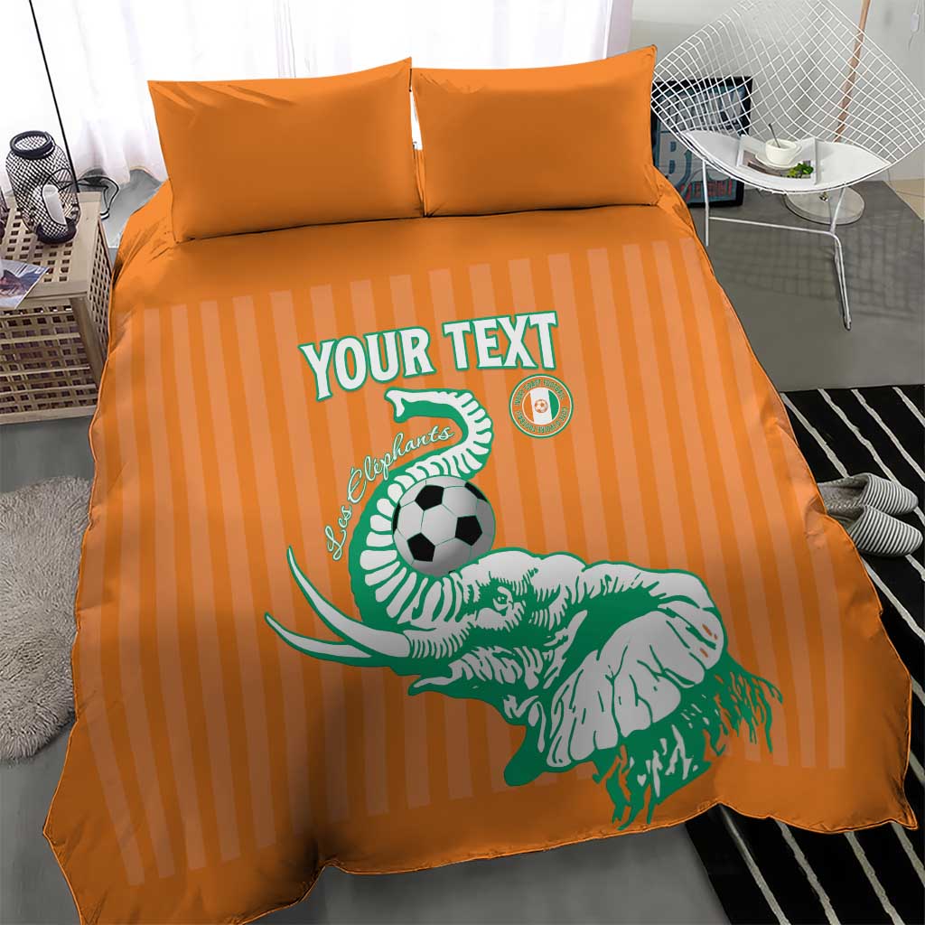 Custom Cote dIvoire Football Bedding Set Les Elephants