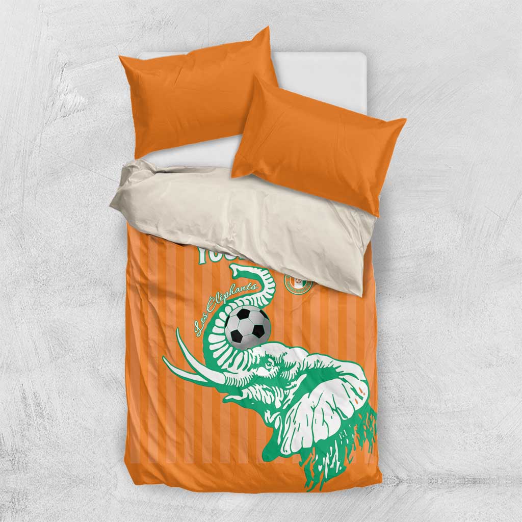 Custom Cote dIvoire Football Bedding Set Les Elephants
