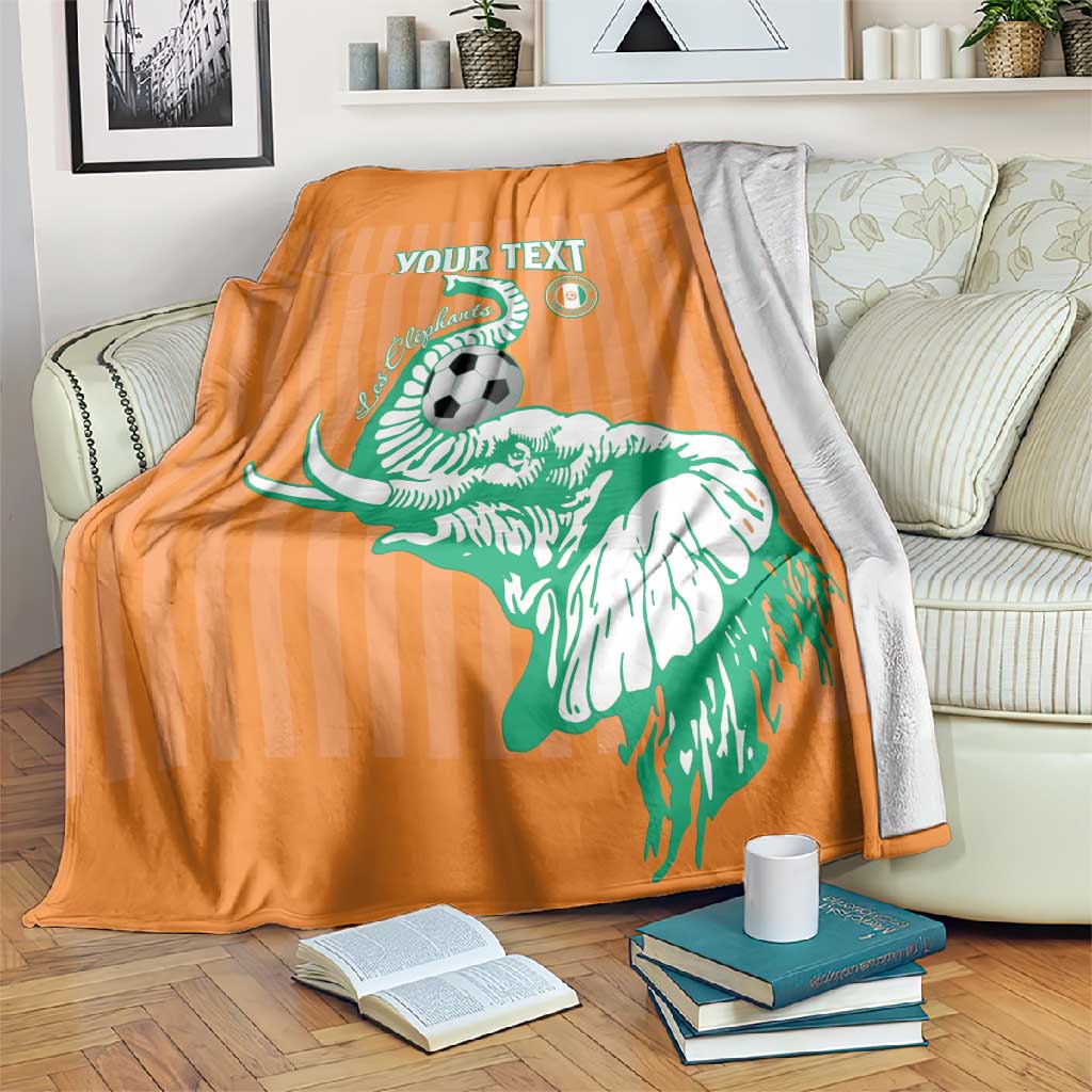 Custom Cote dIvoire Football Blanket Les Elephants