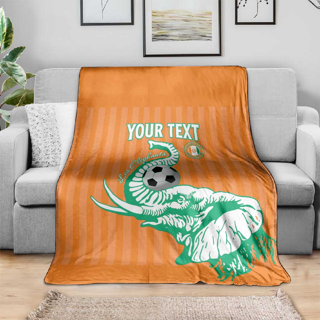 Custom Cote dIvoire Football Blanket Les Elephants