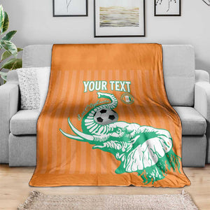 Custom Cote dIvoire Football Blanket Les Elephants