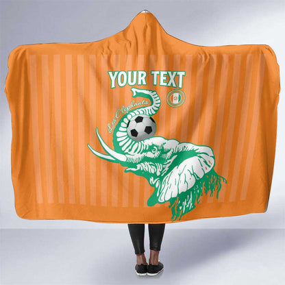 Custom Cote dIvoire Football Hooded Blanket Les Elephants