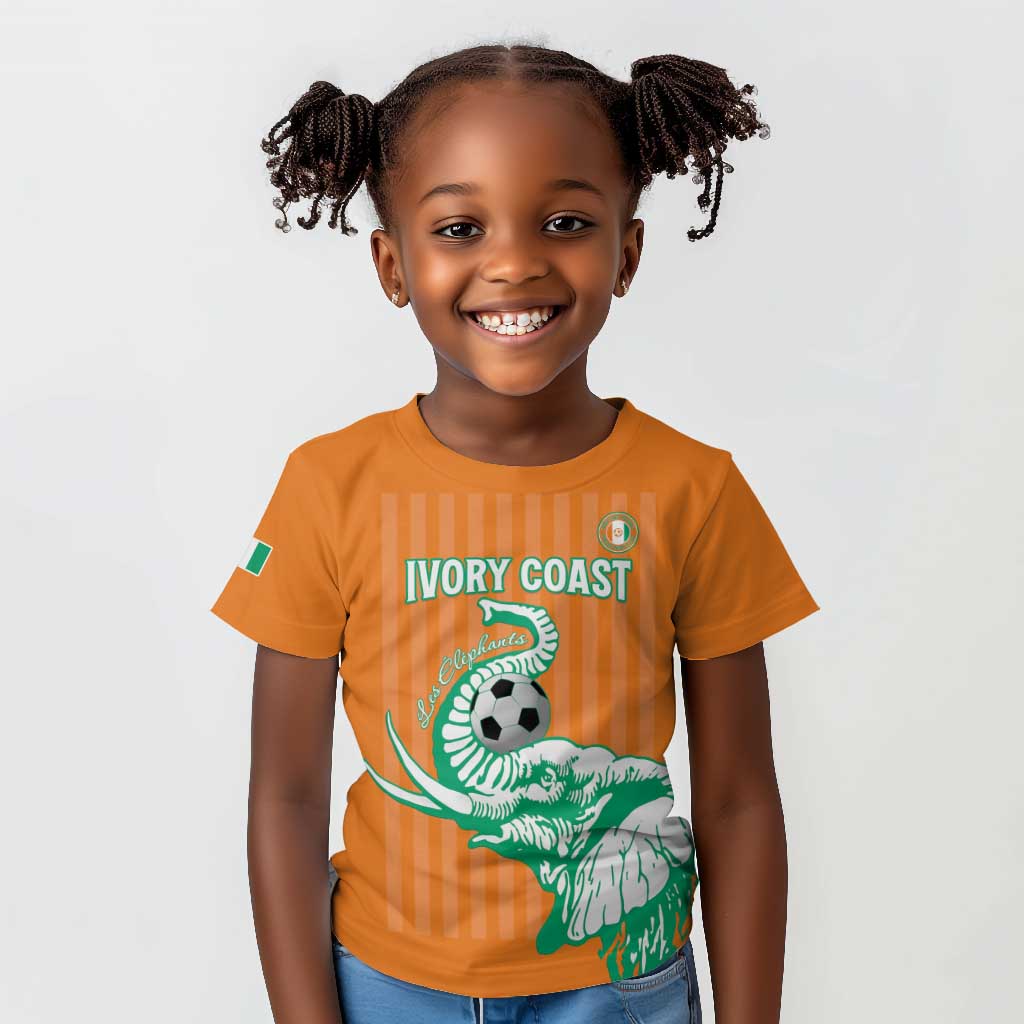 Custom Cote dIvoire Football Kid T shirt Les Elephants