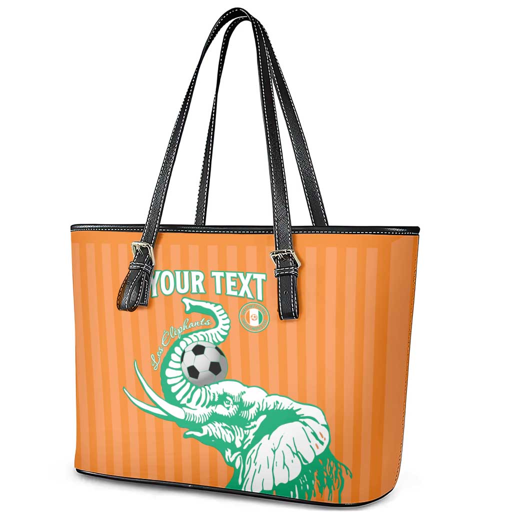 Custom Cote dIvoire Football Leather Tote Bag Les Elephants