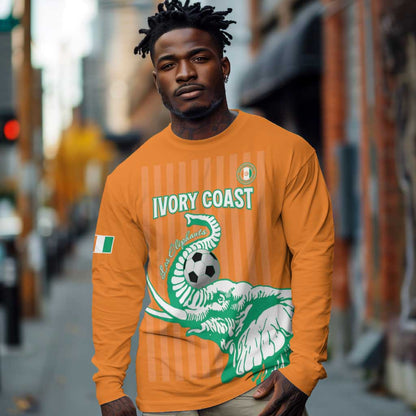 Custom Cote dIvoire Football Long Sleeve Shirt Les Elephants