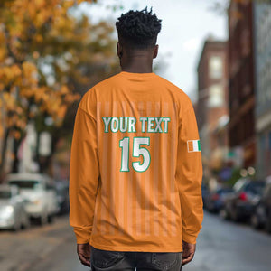Custom Cote dIvoire Football Long Sleeve Shirt Les Elephants