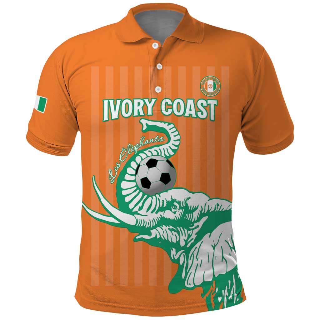 Custom Cote dIvoire Football Polo Shirt Les Elephants