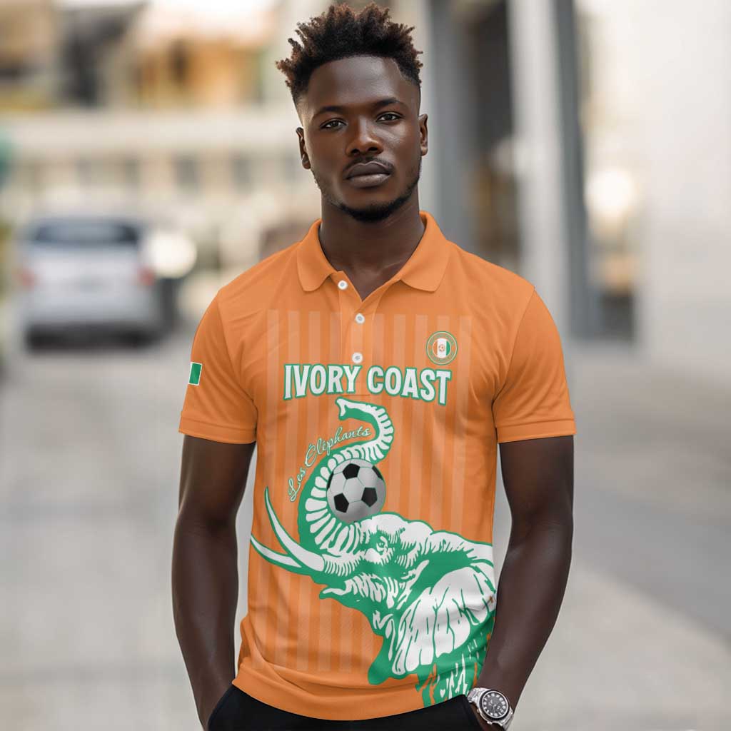Custom Cote dIvoire Football Polo Shirt Les Elephants