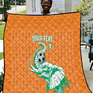 Custom Cote dIvoire Football Quilt Les Elephants