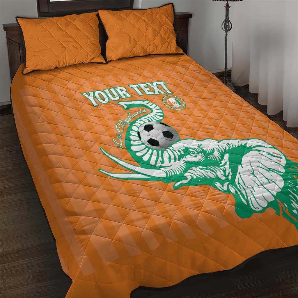 Custom Cote dIvoire Football Quilt Bed Set Les Elephants