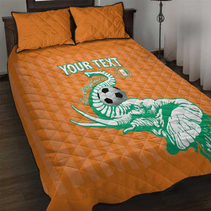 Custom Cote dIvoire Football Quilt Bed Set Les Elephants