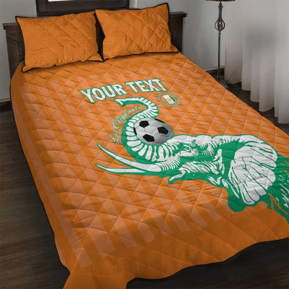 Custom Cote dIvoire Football Quilt Bed Set Les Elephants