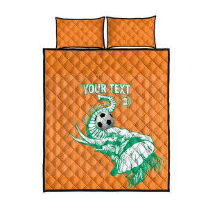 Custom Cote dIvoire Football Quilt Bed Set Les Elephants