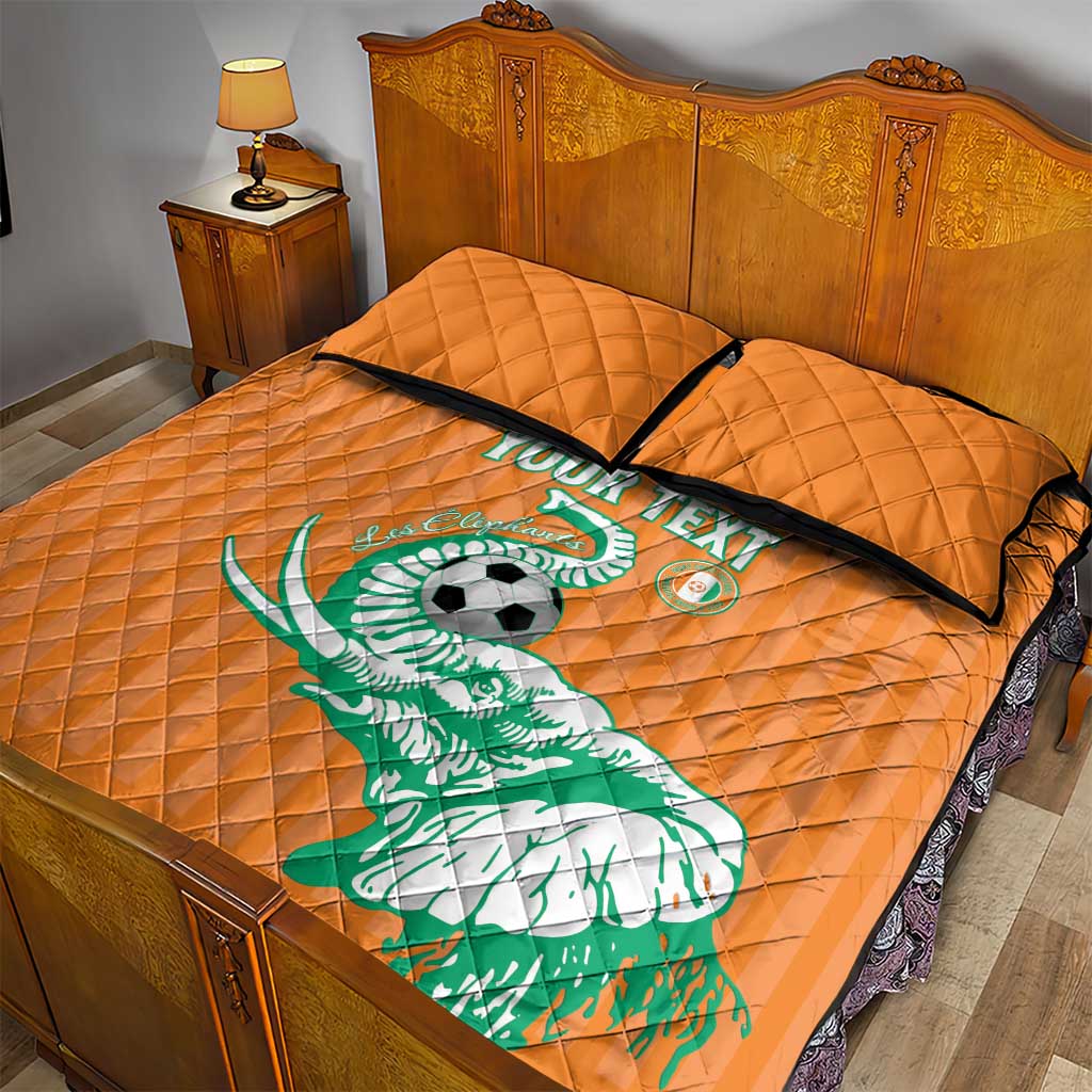 Custom Cote dIvoire Football Quilt Bed Set Les Elephants