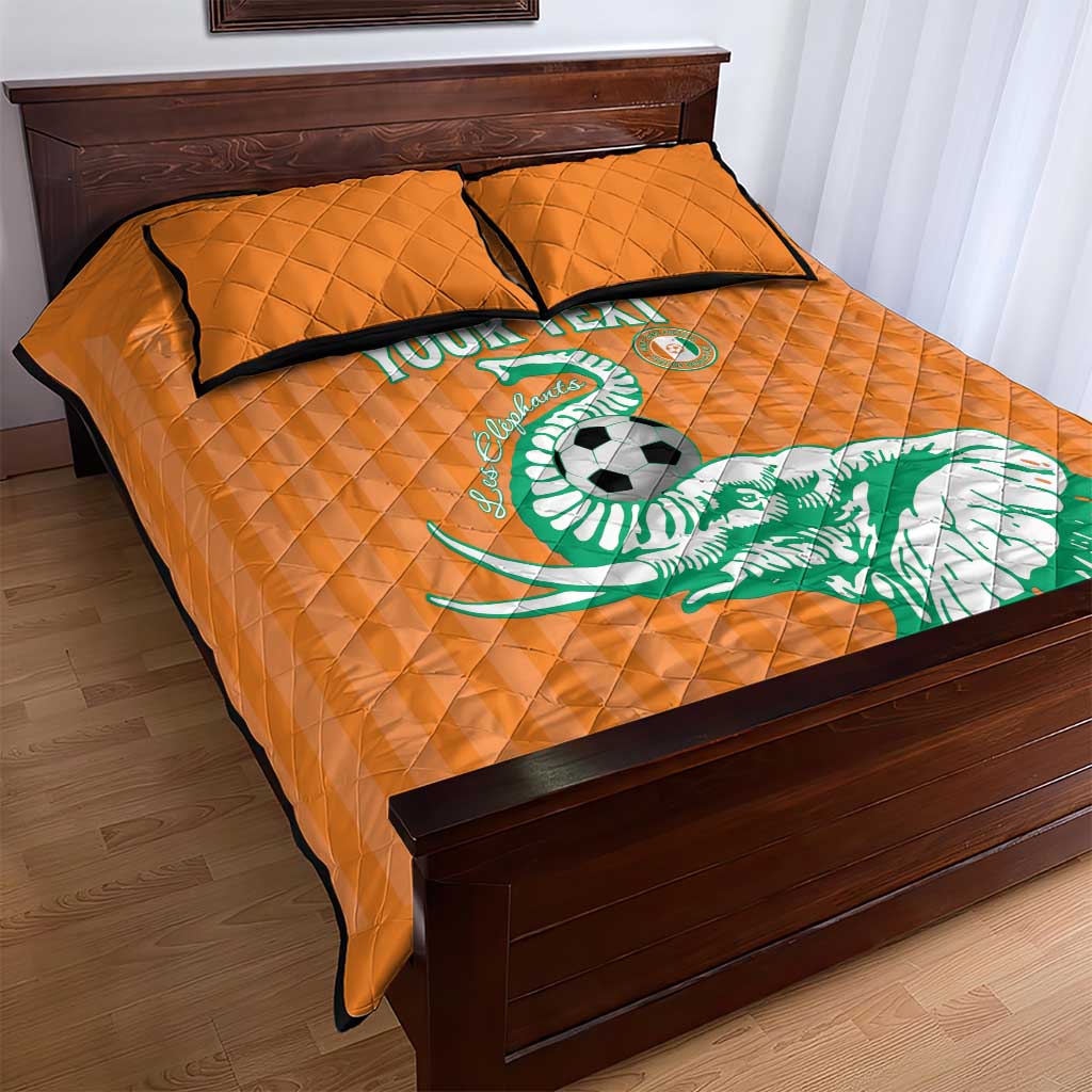 Custom Cote dIvoire Football Quilt Bed Set Les Elephants