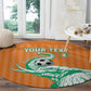 Custom Cote dIvoire Football Round Carpet Les Elephants