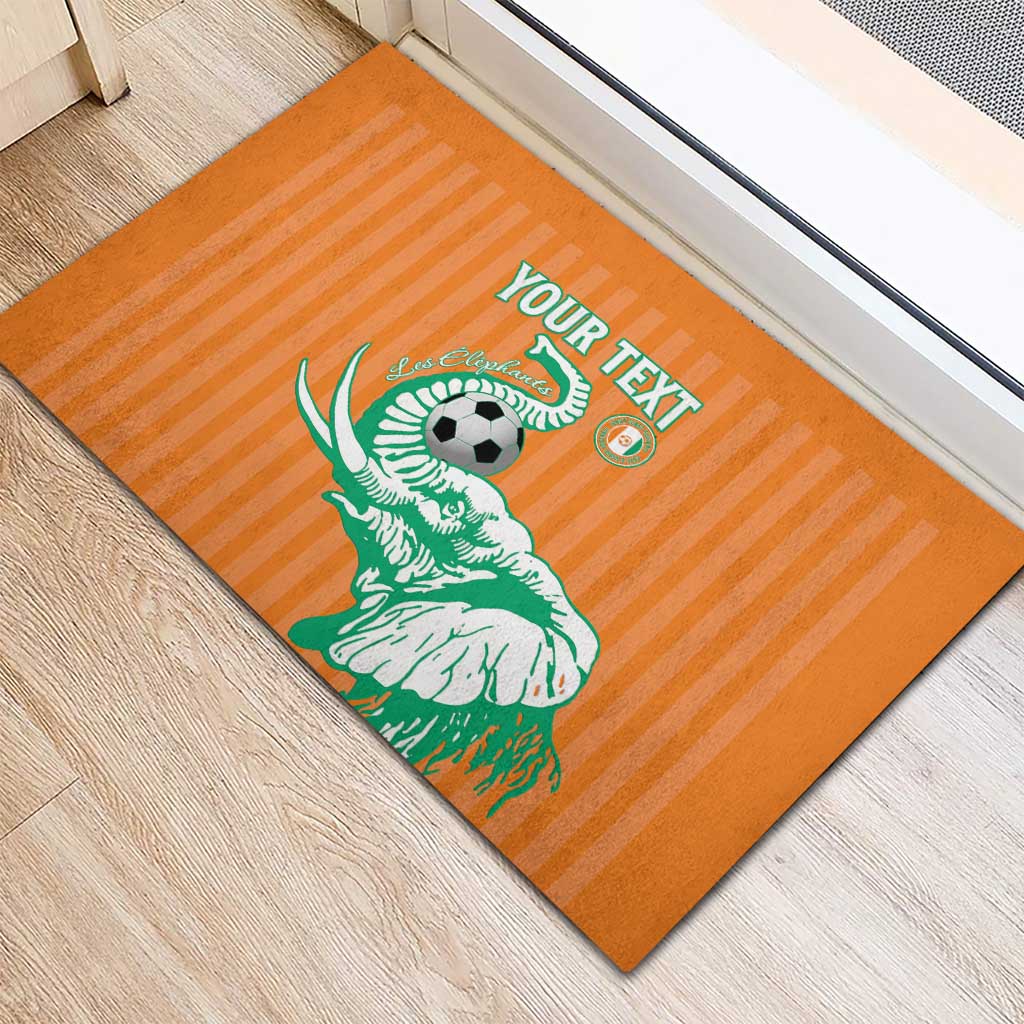 Custom Cote dIvoire Football Rubber Doormat Les Elephants