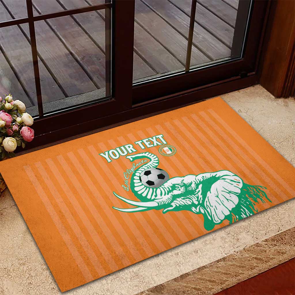 Custom Cote dIvoire Football Rubber Doormat Les Elephants