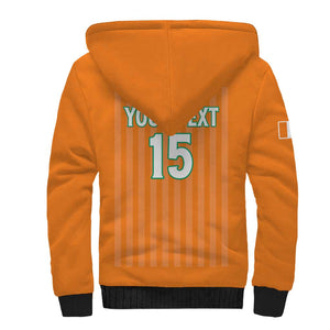 Custom Cote dIvoire Football Sherpa Hoodie Les Elephants