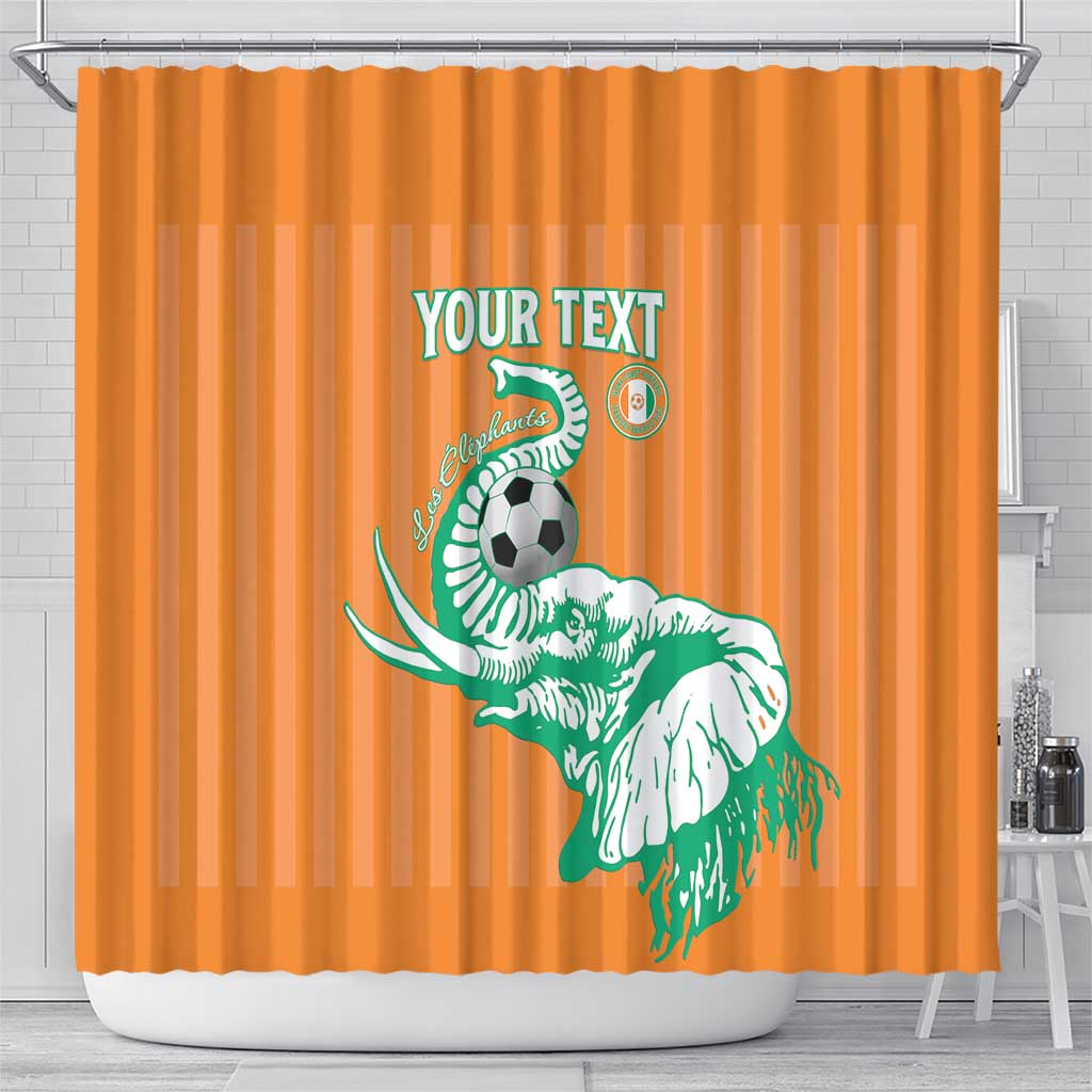 Custom Cote dIvoire Football Shower Curtain Les Elephants